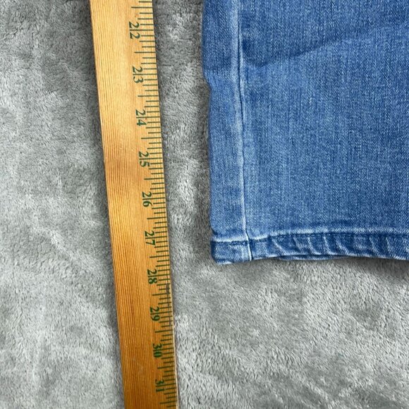 Susan Graver Tapered Stretch Denim Repreve Jeans Medium Wash (28”) a1556 - Picture 3 of 11